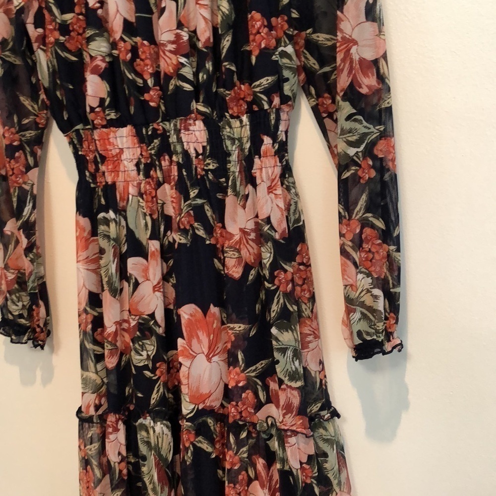 Kate and Lily floral tiered long sleeve dress size 8 - Picture 3 of 6
